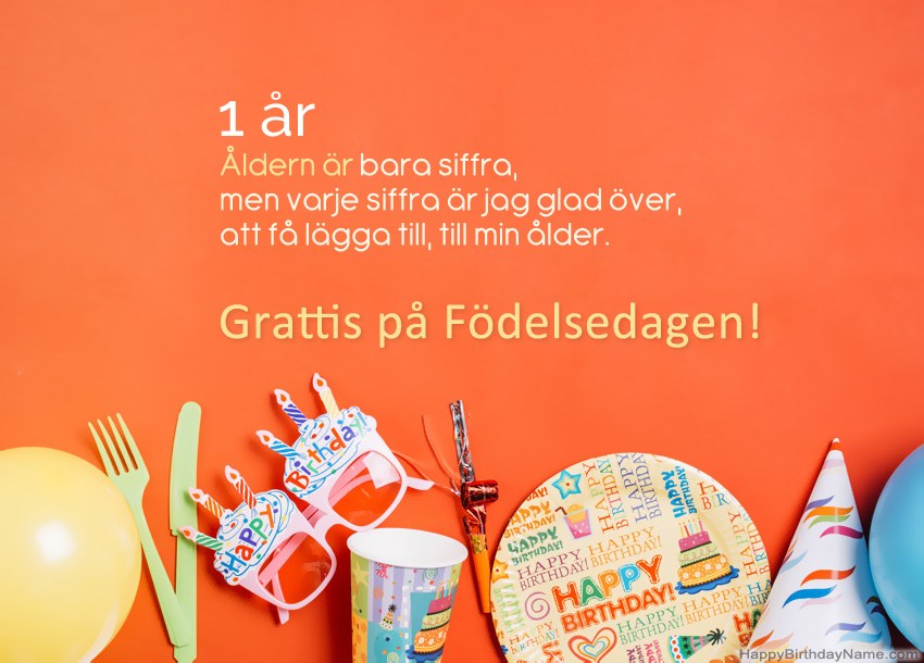1 år gammal tjej gratulationskort 1 år gammal tjej gratulationskort