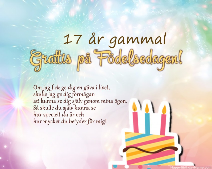 Bilder mit Namen 17 år gammal
