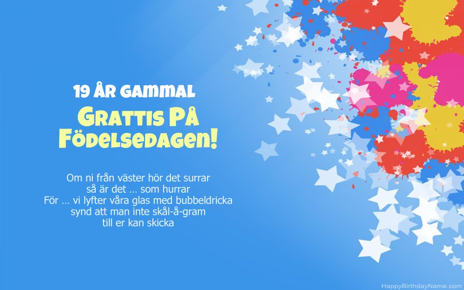 Grattis till födelsedagen 19 år gammal tjej