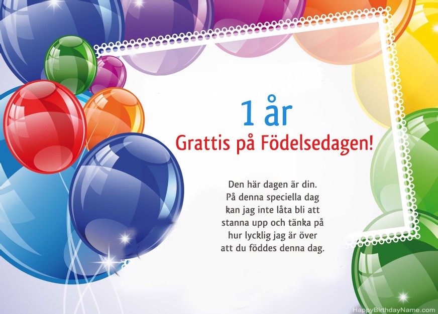 1 år gammal pojke Grattis på födelsedagen! 1 år gammal pojke Grattis på födelsedagen!