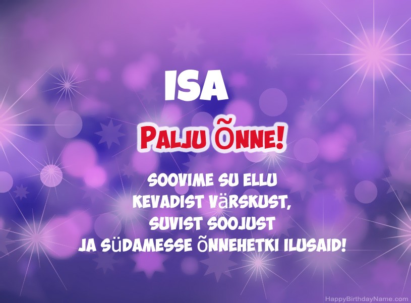 Ilusaid pilte palju õnne sünnipäevaks Isa