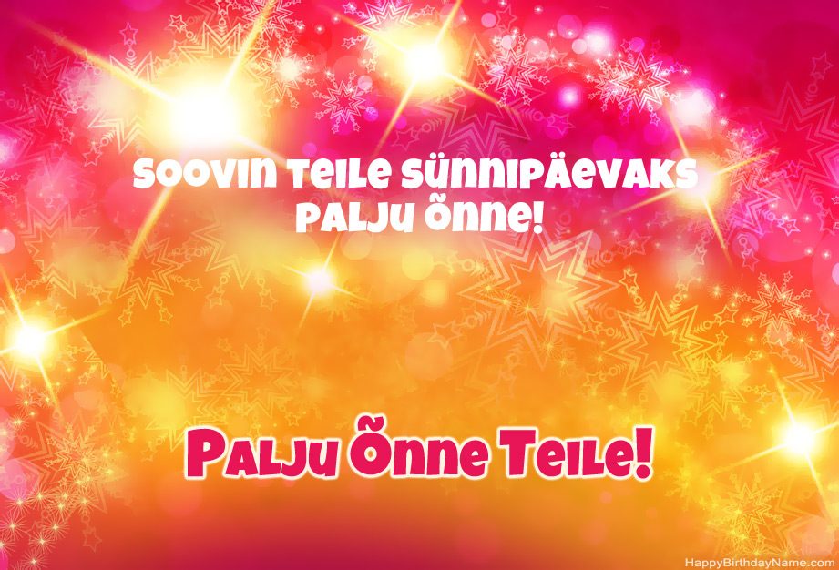 Lahedad õnnitlused õnne sünnipäeva puhul