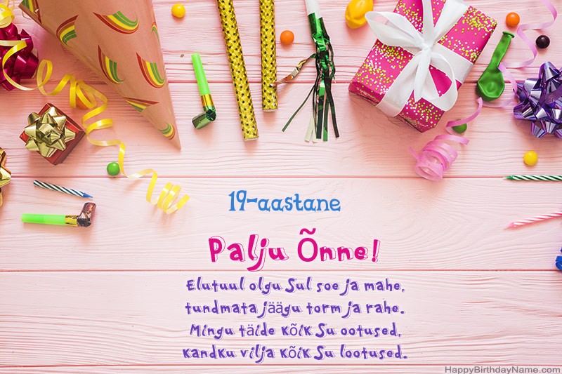 Laadige alla palju õnne sünnipäevaks 19-aastane tüdruk