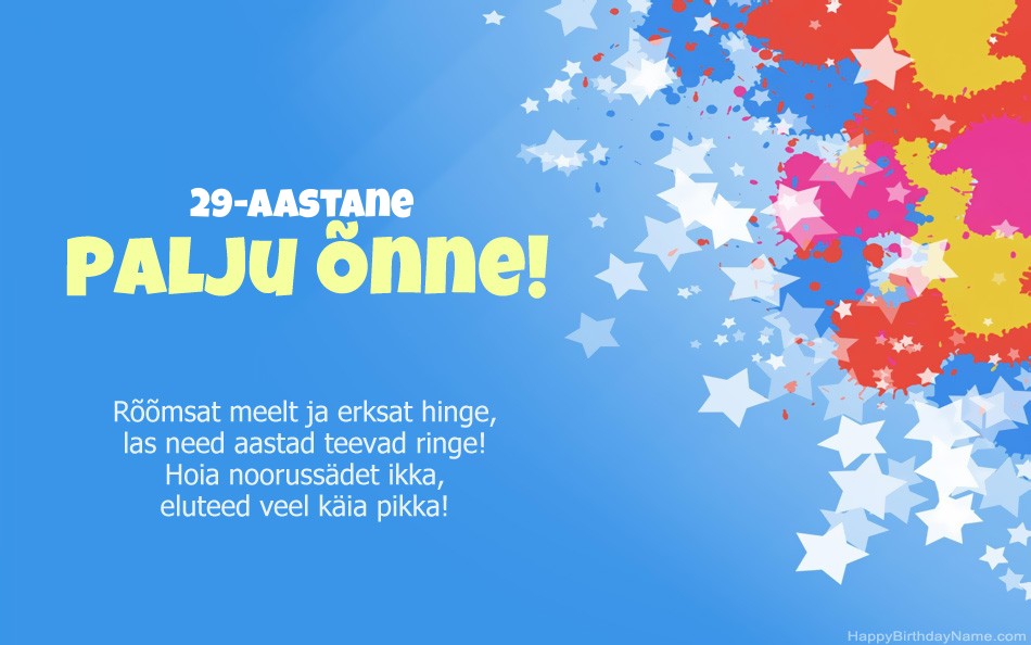Palju õnne sünnipäevaks 29-aastane tüdruk Palju õnne sünnipäevaks 29-aastane tüdruk