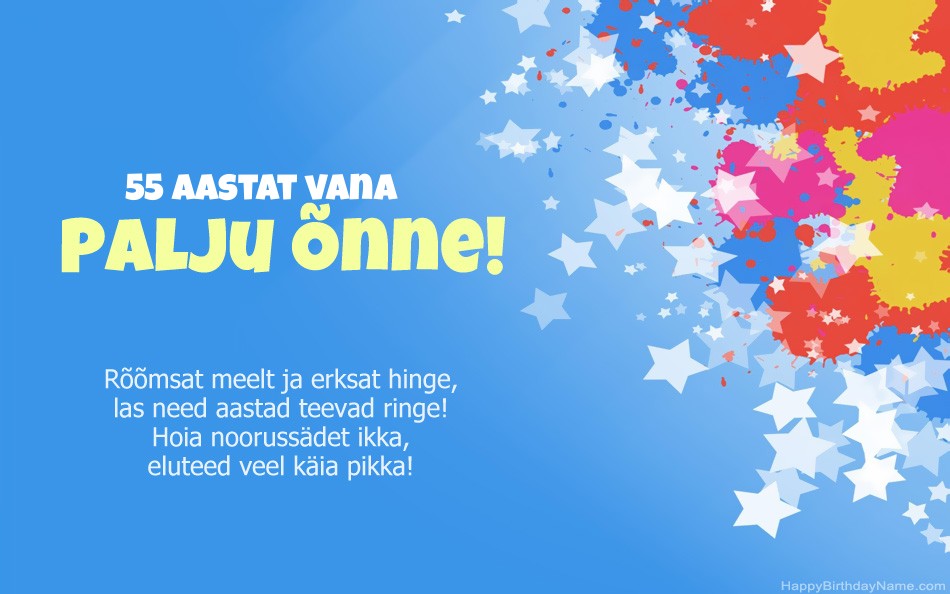 Palju õnne sünnipäevaks 55-aastane naine Palju õnne sünnipäevaks 55-aastane naine