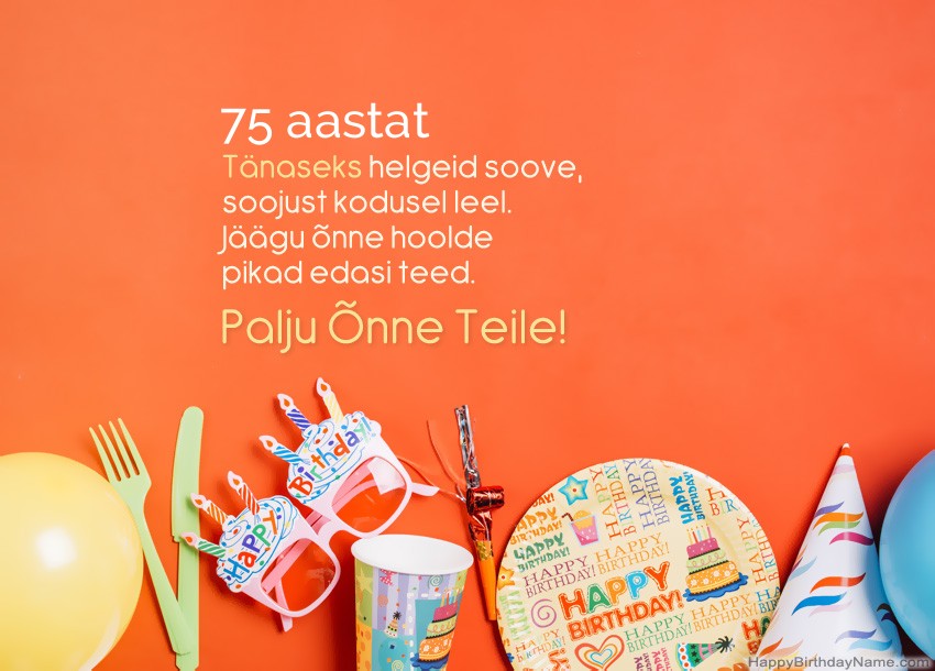 75-aastane naine palju õnne sünnipäevaks