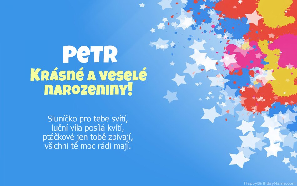 Blahopřeji k narozeninám Petr Blahopřeji k narozeninám Petr