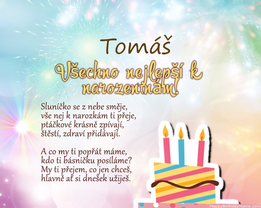 Všechno nejlepší k narozeninám Tomáš ve verši Všechno nejlepší k narozeninám Tomáš ve verši