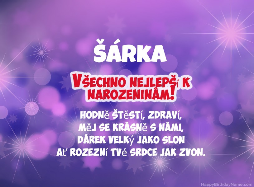 Krásné fotografie k narozeninám Šárka