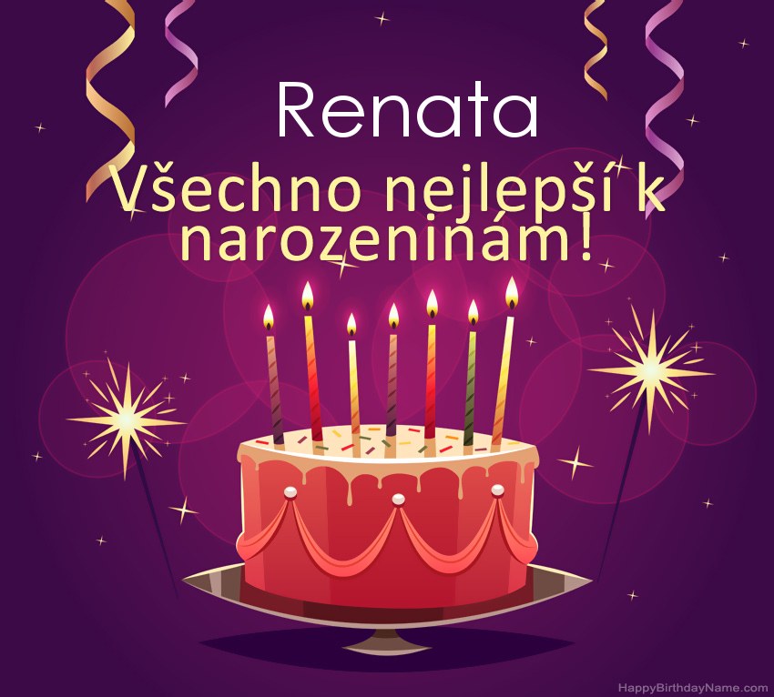 Legrační pozdravy pro všechno nejlepší k narozeninám Renata obrázky