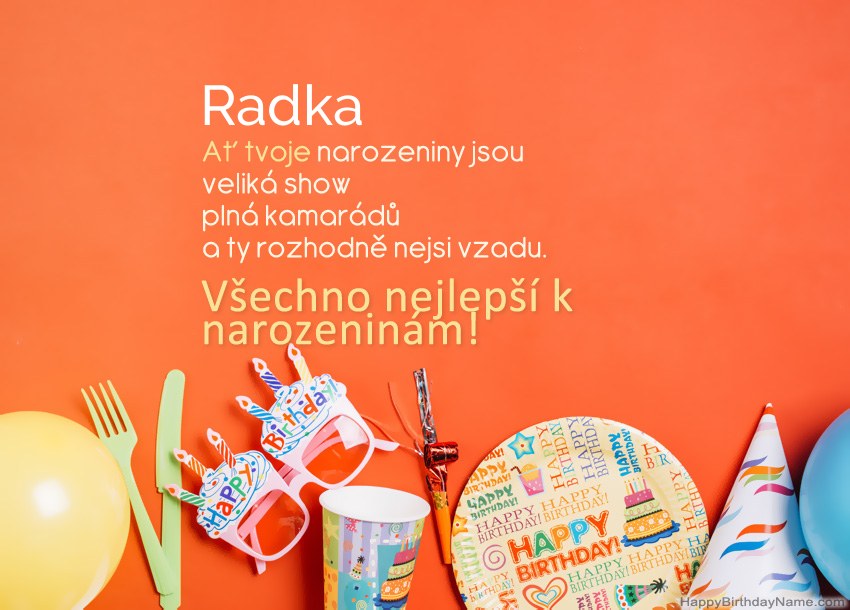 Všechno nejlepší k narozeninám pro Radka