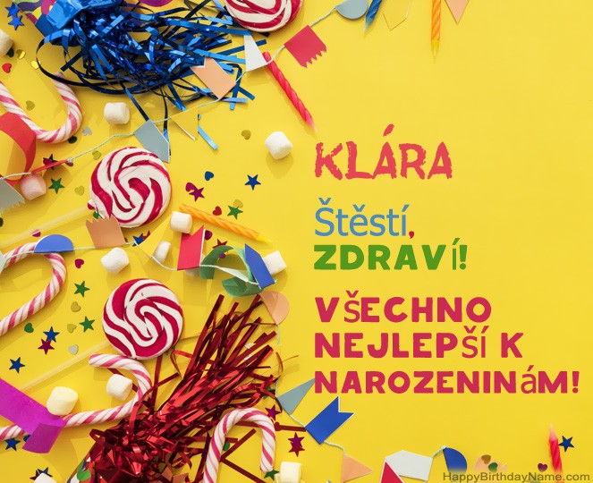 Krásné narozeniny Klára!