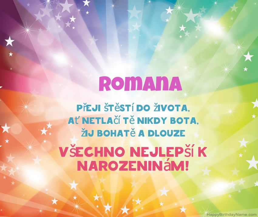 Krásné blahopřání k narozeninám pro Romana