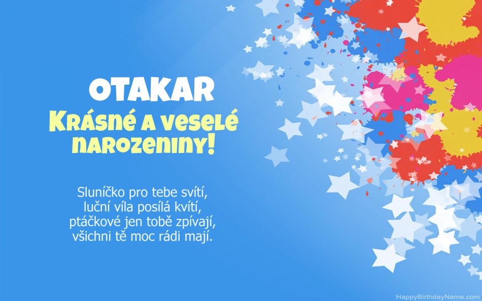 Blahopřeji k narozeninám Otakar