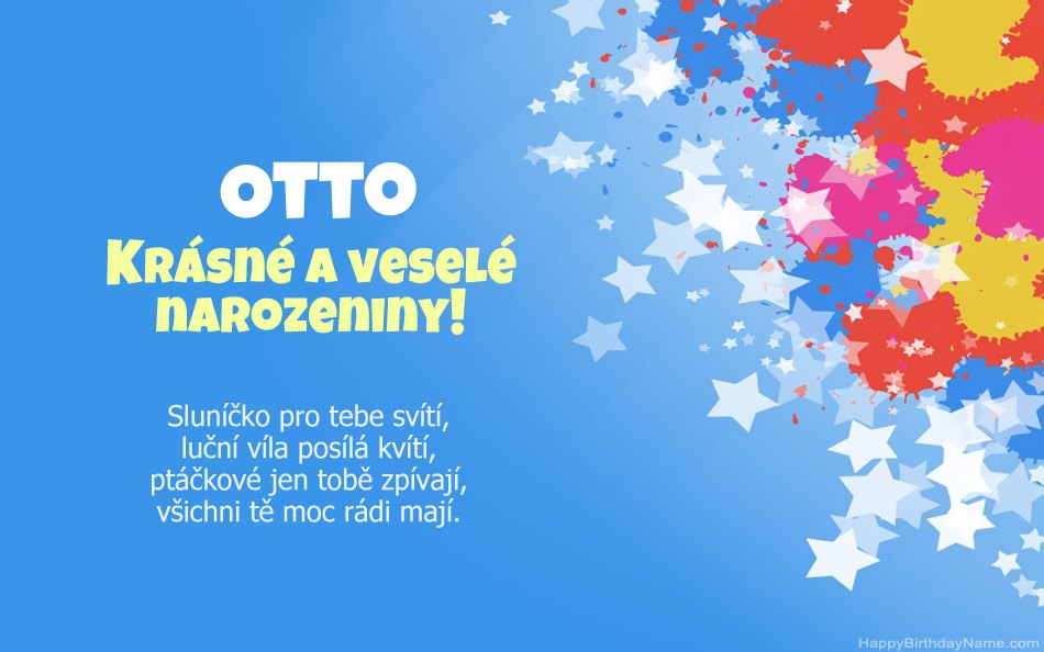 Blahopřeji k narozeninám Otto