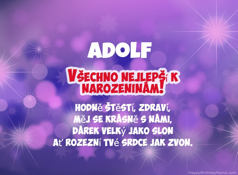 Krásné fotografie k narozeninám Adolf