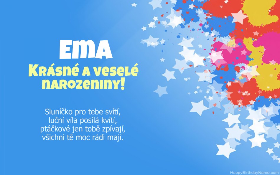 Blahopřeji k narozeninám Ema