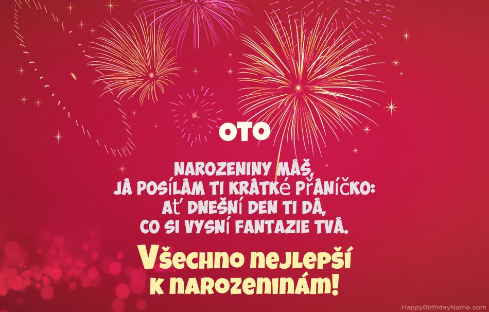 Krásné a veselé narozeniny Oto, krásné básně