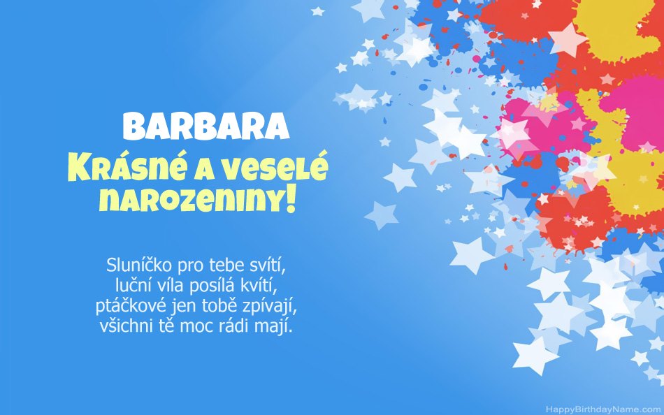 Blahopřeji k narozeninám Barbara