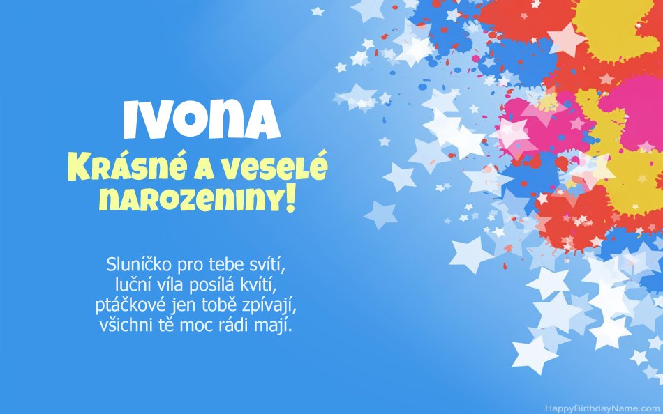Blahopřeji k narozeninám Ivona Blahopřeji k narozeninám Ivona