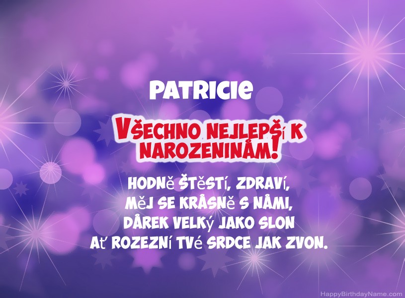 Krásné fotografie k narozeninám Patricie