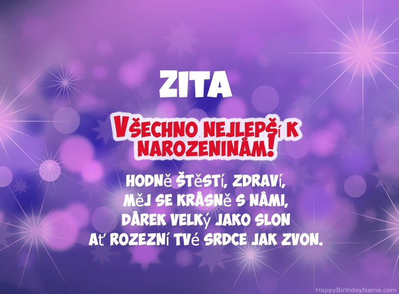 Krásné fotografie k narozeninám Zita
