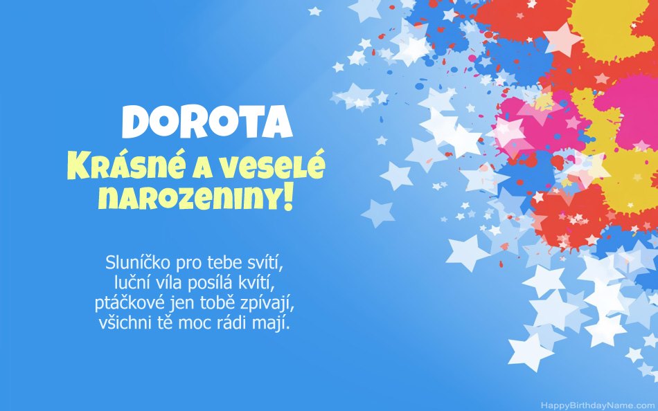 Blahopřeji k narozeninám Dorota Blahopřeji k narozeninám Dorota