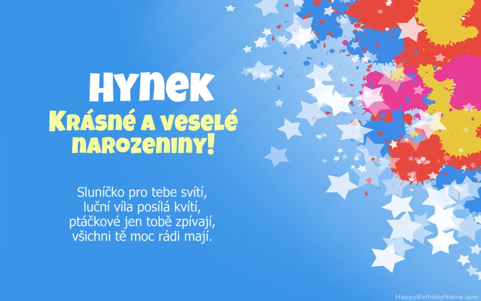 Blahopřeji k narozeninám Hynek Blahopřeji k narozeninám Hynek