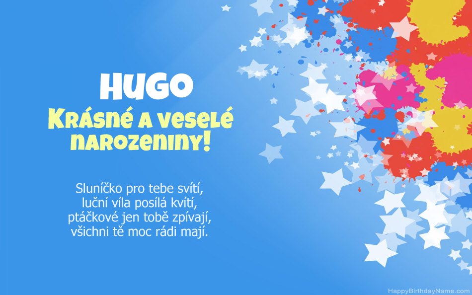 Blahopřeji k narozeninám Hugo Blahopřeji k narozeninám Hugo