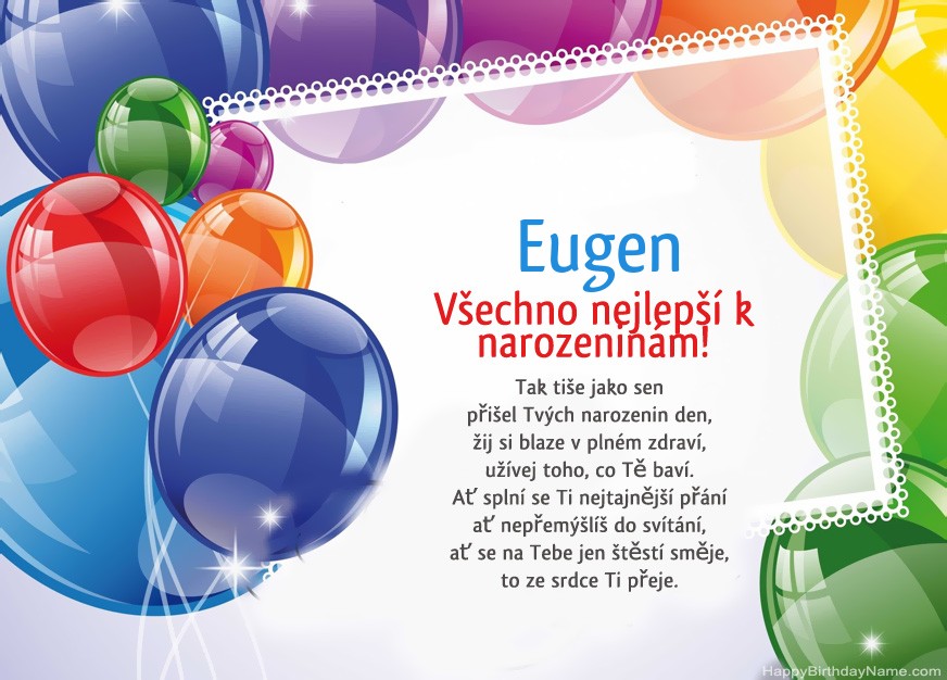Všechno nejlepší k narozeninám Eugen! Všechno nejlepší k narozeninám Eugen!