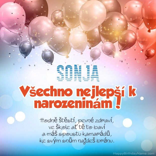 Básně k narozeninám pro Sonja Básně k narozeninám pro Sonja