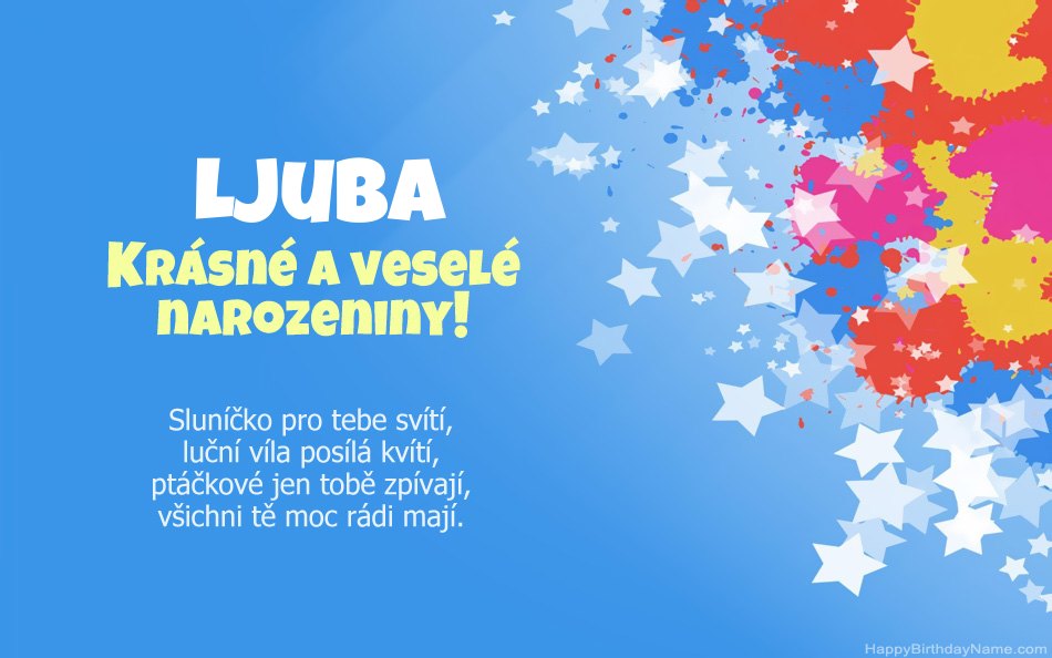 Blahopřeji k narozeninám Ljuba