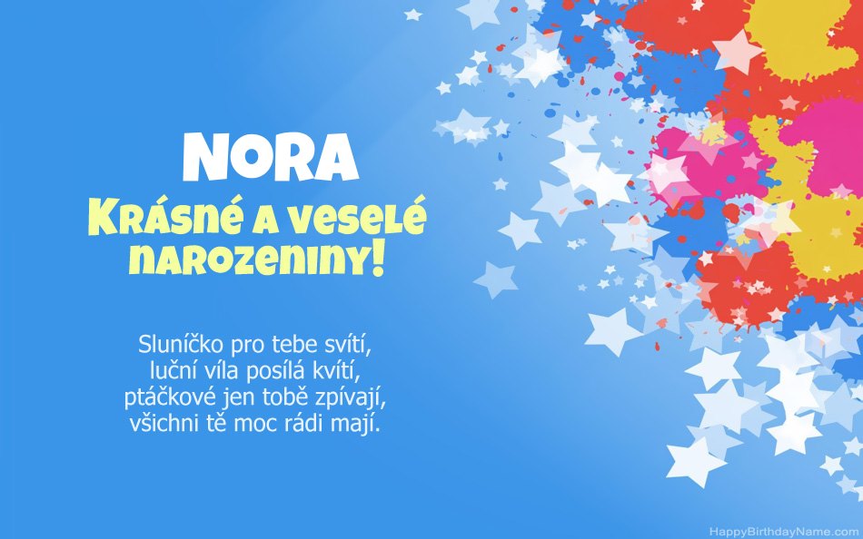 Blahopřeji k narozeninám Nora