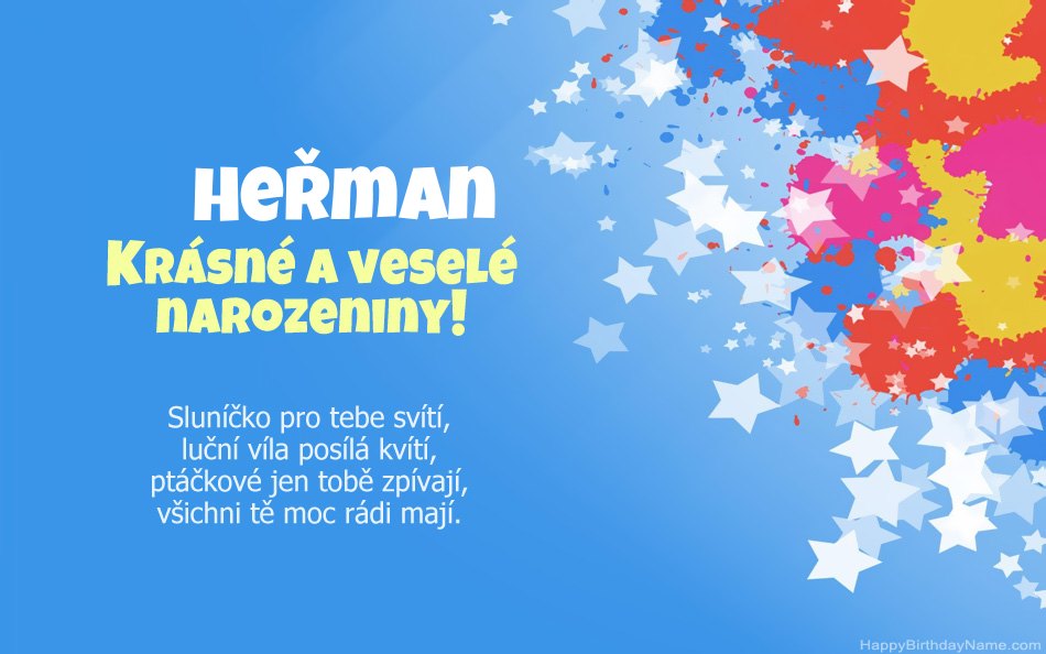 Blahopřeji k narozeninám Heřman Blahopřeji k narozeninám Heřman