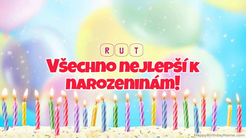 Funny Happy Birthday karty pro Rut
