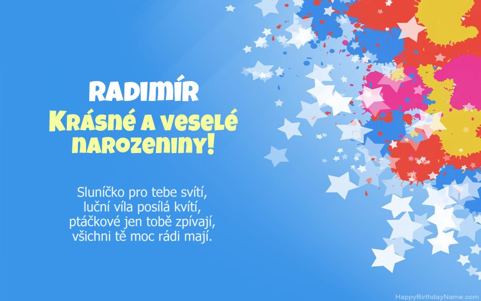 Blahopřeji k narozeninám Radimír Blahopřeji k narozeninám Radimír