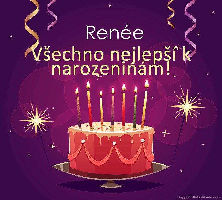 Legrační pozdravy pro všechno nejlepší k narozeninám Renée obrázky