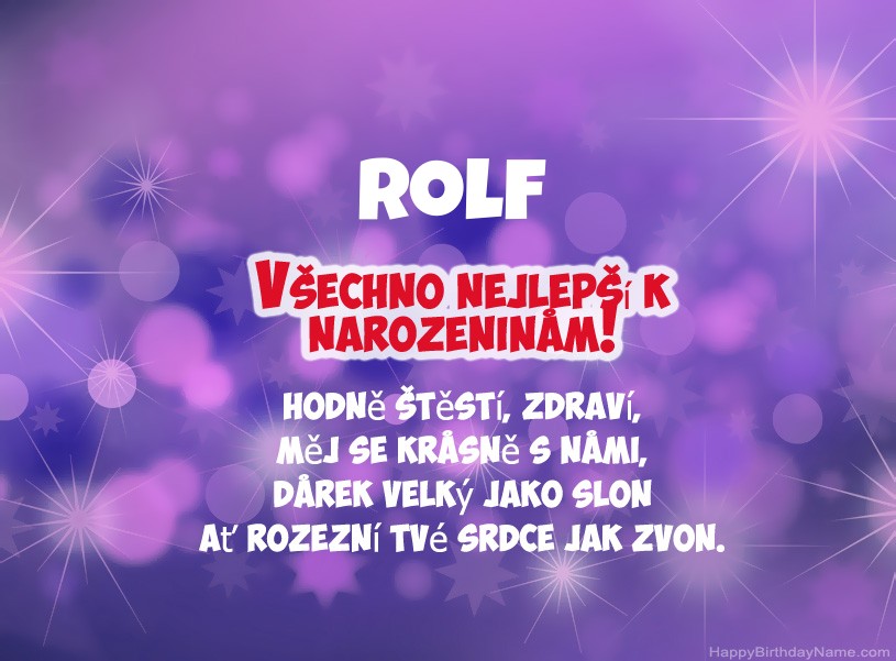 Krásné fotografie k narozeninám Rolf