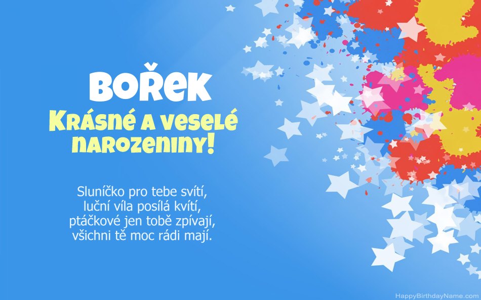 Blahopřeji k narozeninám Bořek Blahopřeji k narozeninám Bořek