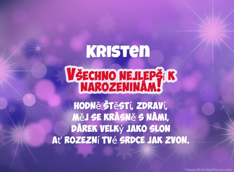 Krásné fotografie k narozeninám Kristen Krásné fotografie k narozeninám Kristen
