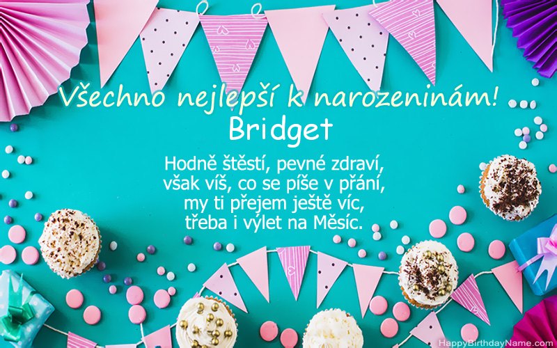 Všechno nejlepší k narozeninám Bridget, Krásné obrázky Všechno nejlepší k narozeninám Bridget, Krásné obrázky