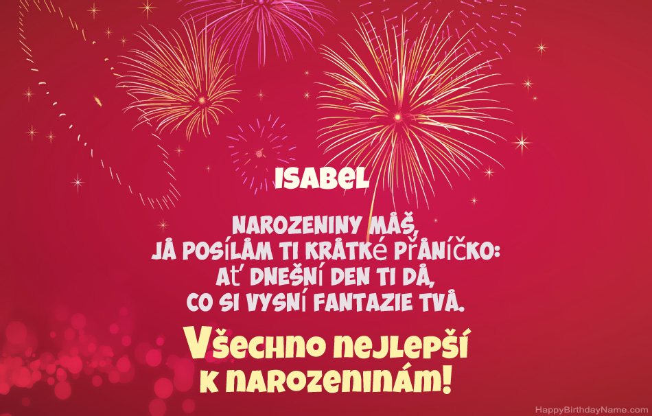 Krásné a veselé narozeniny Isabel, krásné básně Krásné a veselé narozeniny Isabel, krásné básně