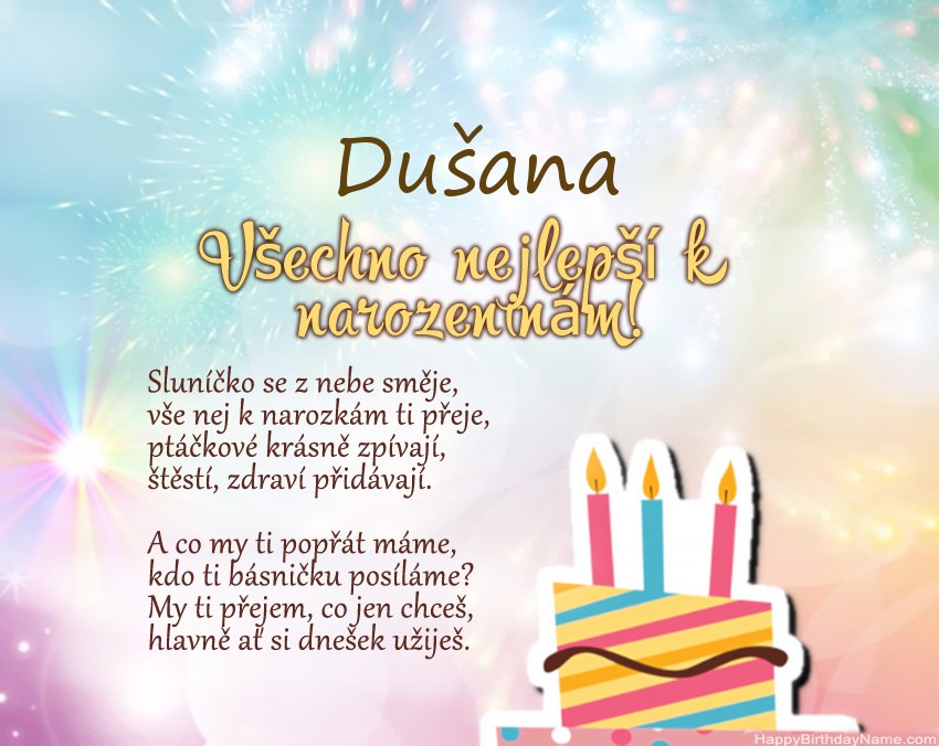Všechno nejlepší k narozeninám Dušana ve verši Všechno nejlepší k narozeninám Dušana ve verši