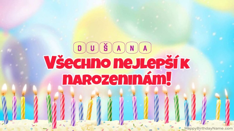 Funny Happy Birthday karty pro Dušana Funny Happy Birthday karty pro Dušana