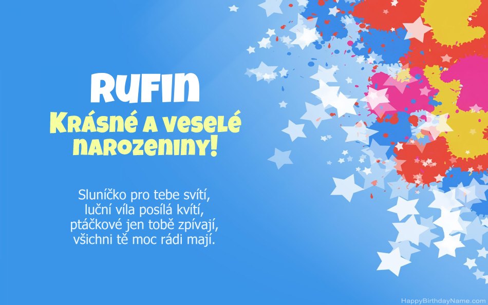 Blahopřeji k narozeninám Rufin Blahopřeji k narozeninám Rufin