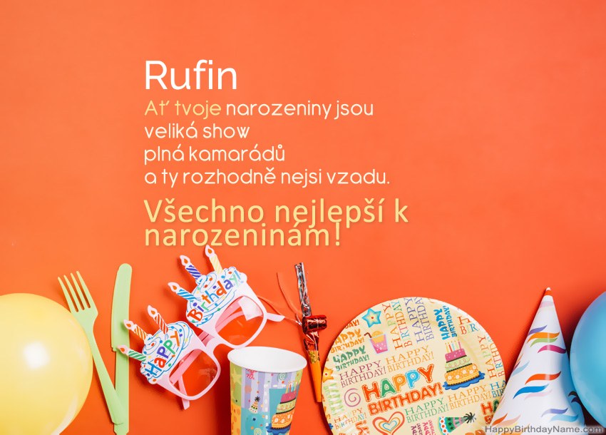 Všechno nejlepší k narozeninám pro Rufin Všechno nejlepší k narozeninám pro Rufin