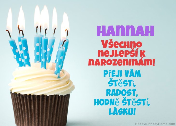 Blahopřejeme k narozeninám Hannah Blahopřejeme k narozeninám Hannah