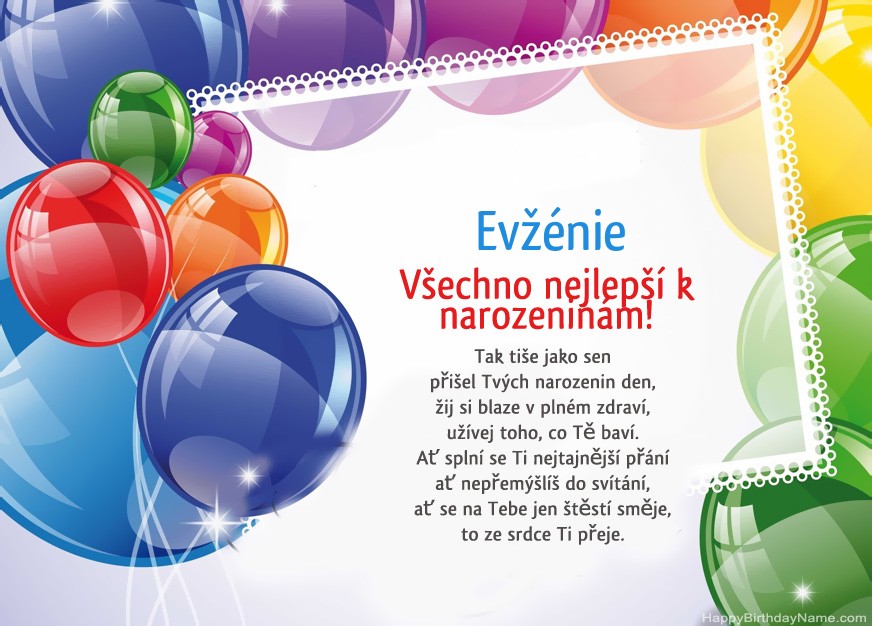Všechno nejlepší k narozeninám Evžénie!