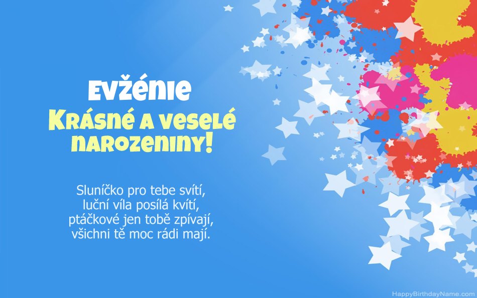 Blahopřeji k narozeninám Evžénie