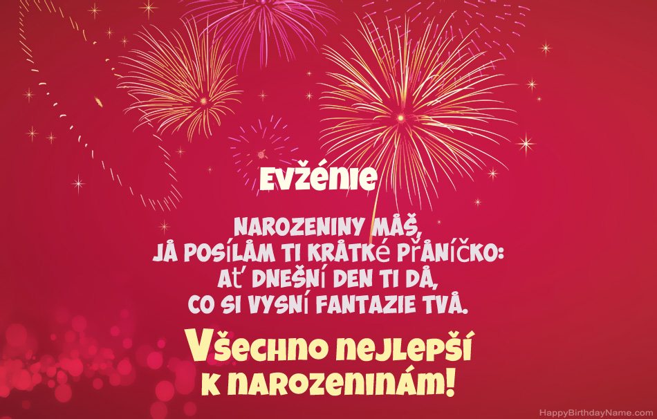 Krásné a veselé narozeniny Evžénie, krásné básně
